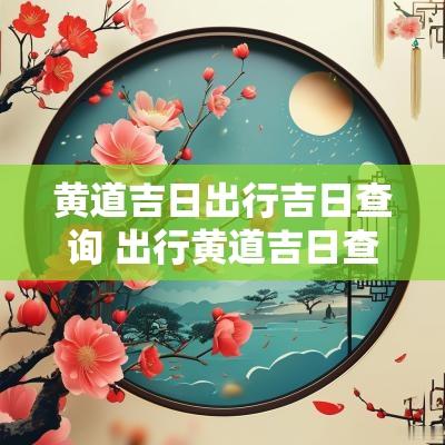 黄道吉日出行吉日查询 出行黄道吉日查询一览表