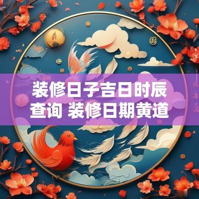装修日子吉日时辰查询 装修日期黄道吉日