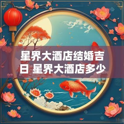 星界大酒店结婚吉日 星界大酒店多少钱一桌