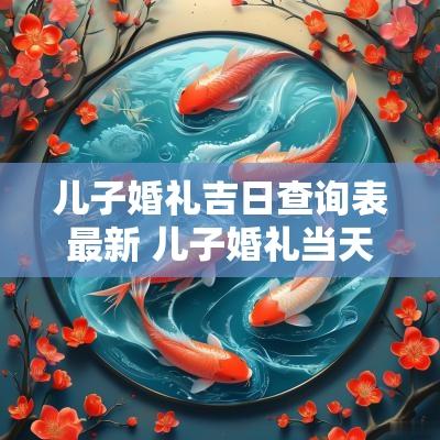 儿子婚礼吉日查询表最新 儿子婚礼当天
