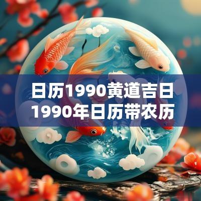 日历1990黄道吉日 1990年日历带农历黄历
