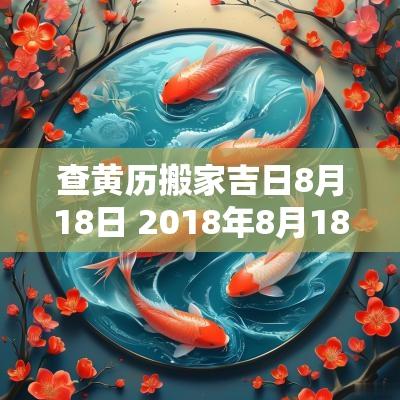 查黄历搬家吉日8月18日 2018年8月18日搬家吉日