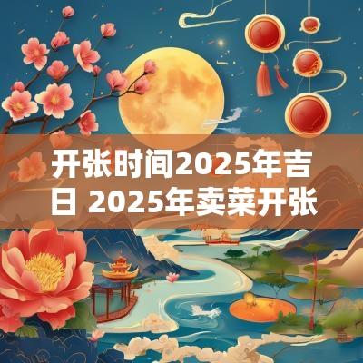 开张时间2025年吉日 2025年卖菜开张吉日