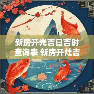 新房开光吉日吉时查询表 新房开灶吉日查询2025