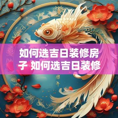 如何选吉日装修房子 如何选吉日装修