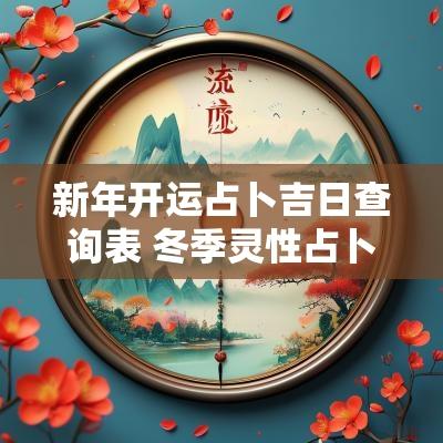 新年开运占卜吉日查询表 冬季灵性占卜吉日大全图解