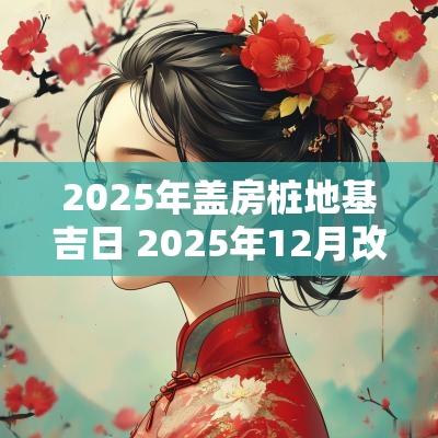 2025年盖房桩地基吉日 2025年12月改建吉日