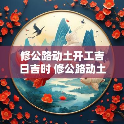 修公路动土开工吉日吉时 修公路动土吉日