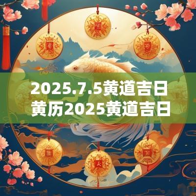2025.7.5黄道吉日 黄历2025黄道吉日查询