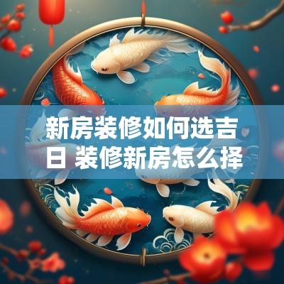 新房装修如何选吉日 装修新房怎么择吉日最好