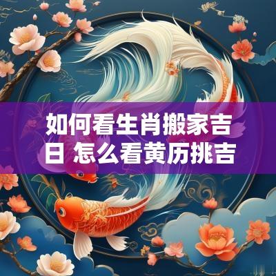 如何看生肖搬家吉日 怎么看黄历挑吉日搬家