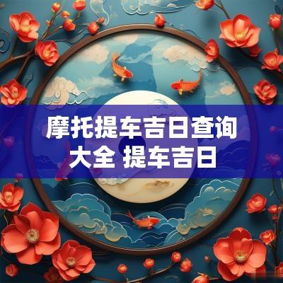 摩托提车吉日查询大全 提车吉日