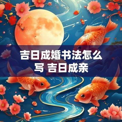 吉日成婚书法怎么写 吉日成亲