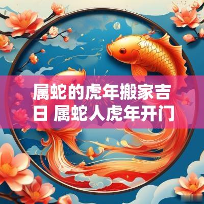 属蛇的蛇年搬家吉日 属蛇人蛇年开门吉时