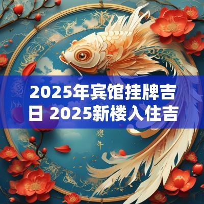 2025年宾馆挂牌吉日 2025新楼入住吉日