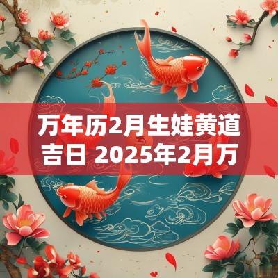 万年历2月生娃黄道吉日 2025年2月万年历查询黄道吉日
