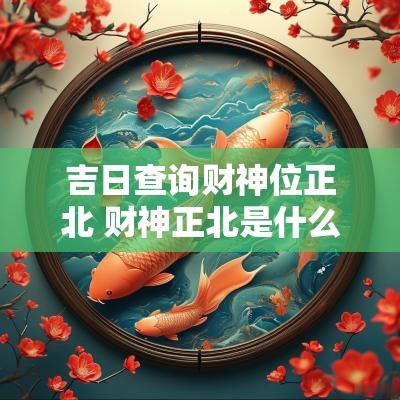 吉日查询财神位正北 财神正北是什么意思