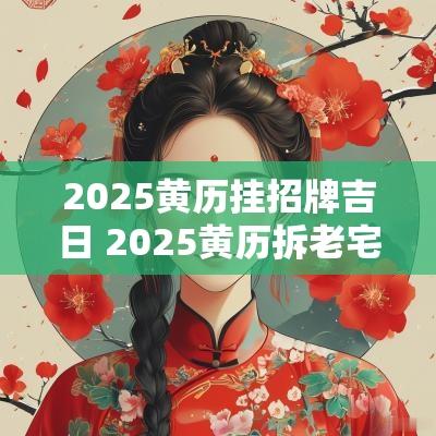 2025黄历挂招牌吉日 2025黄历拆老宅吉日