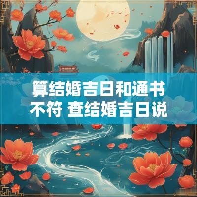 算结婚吉日和通书不符 查结婚吉日说法不一样是怎么回事