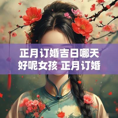 正月订婚吉日哪天好呢女孩 正月订婚吉日