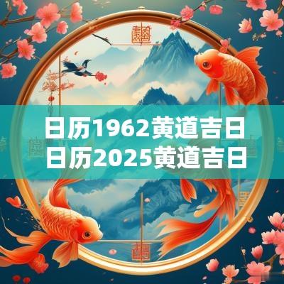日历1962黄道吉日 日历2026黄道吉日