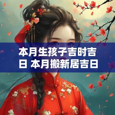本月生孩子吉时吉日 本月搬新居吉日吉时