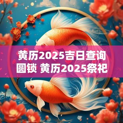 黄历2025吉日查询圆锁 黄历2025祭祀吉日查询
