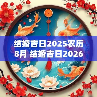 结婚吉日2025农历8月 结婚吉日2026