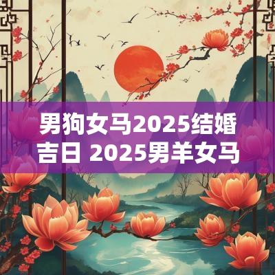 男狗女马2025结婚吉日 2025男羊女马结婚吉日