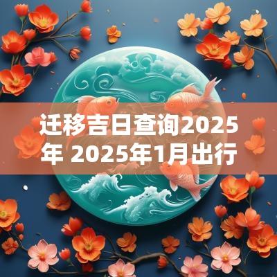 迁移吉日查询2025年 2025年1月出行迁移吉日
