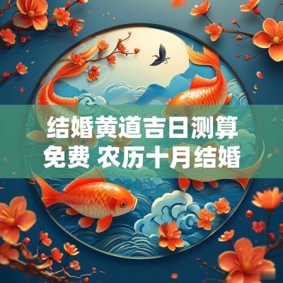 结婚黄道吉日测算免费 农历十月结婚黄道吉日