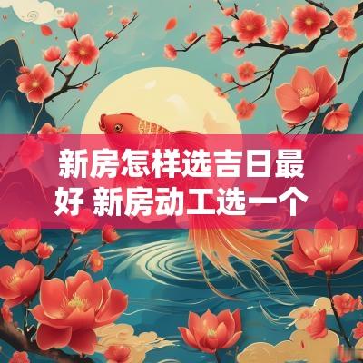 新房怎样选吉日最好 新房动工选一个吉日