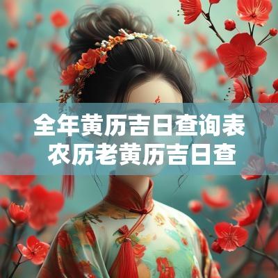 全年黄历吉日查询表 农历老黄历吉日查询大全