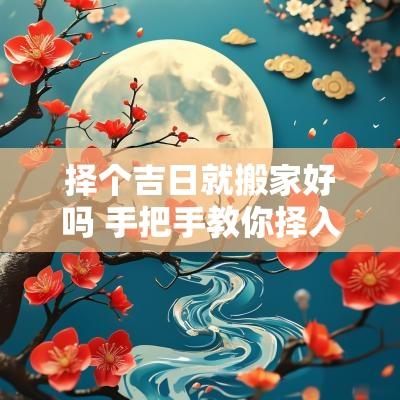 择个吉日就搬家好吗 手把手教你择入宅搬家吉日