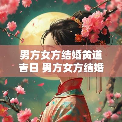 男方女方结婚黄道吉日 男方女方结婚