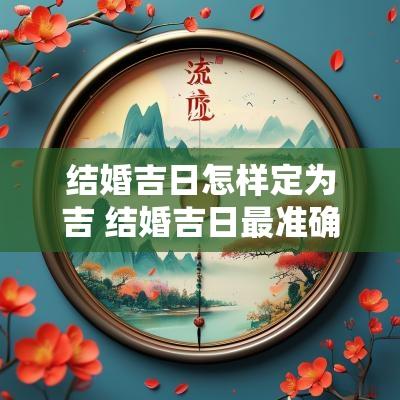 结婚吉日怎样定为吉 结婚吉日最准确的方法