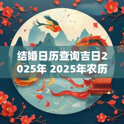 结婚日历查询吉日2025年 2025年农历二月结婚吉日表