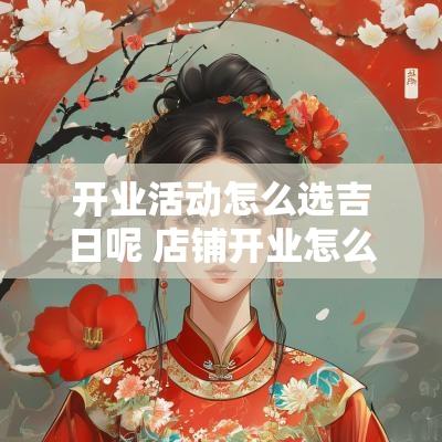开业活动怎么选吉日呢 店铺开业怎么选吉日