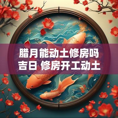 腊月能动土修房吗吉日 修房开工动土吉日哪天好