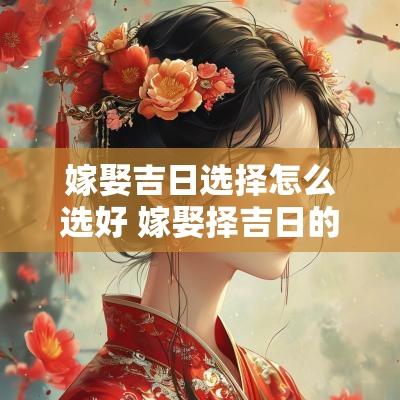 嫁娶吉日选择怎么选好 嫁娶择吉日的正确方法