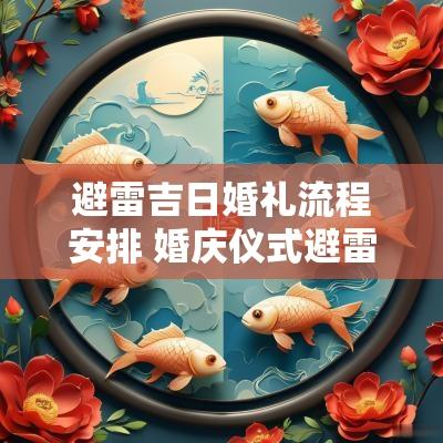 避雷吉日婚礼流程安排 婚庆仪式避雷