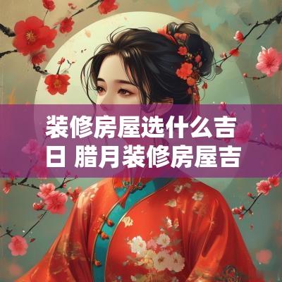 装修房屋选什么吉日 腊月装修房屋吉日