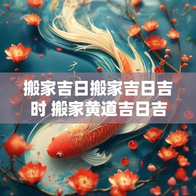 搬家吉日搬家吉日吉时 搬家黄道吉日吉时最准确方法