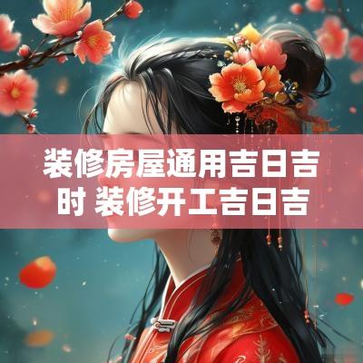 装修房屋通用吉日吉时 装修开工吉日吉时朝哪个方向