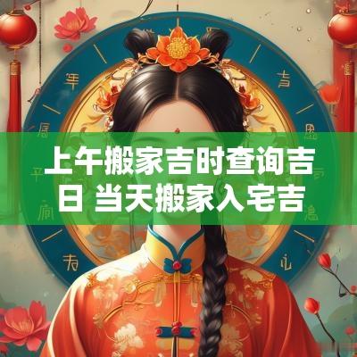 上午搬家吉时查询吉日 当天搬家入宅吉日吉时