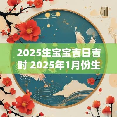 2025生宝宝吉日吉时 2025年1月份生孩子的吉日吉时