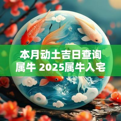 本月动土吉日查询属牛 2025属牛入宅吉日查询