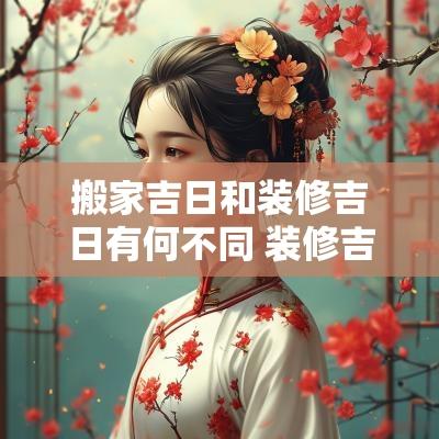 搬家吉日和装修吉日有何不同 装修吉日和搬家吉日冲突吗