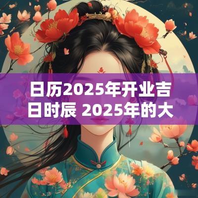 日历2025年开业吉日时辰 2025年的大寒吉日时辰