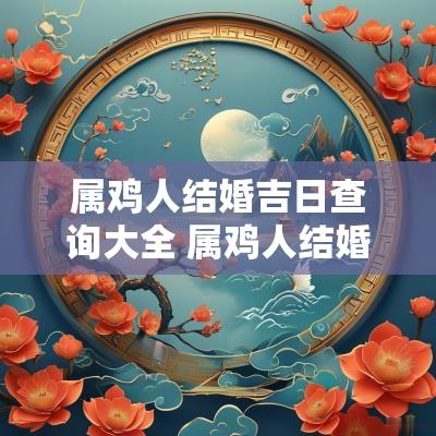 属鸡人结婚吉日查询大全 属鸡人结婚最佳日子